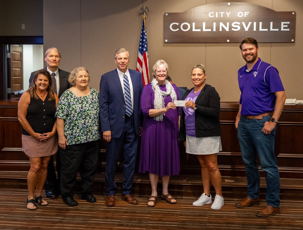 kahokstrong's tweet photo. Last night, the CHS Class of 1973 made a generous donation to KAHOKstrong at the city council meeting! Through their 50th class reunion, last night they presented us with a check for $5000! Kahoks are truly amazing! Once a Kahok...💜

We are so thankful for their support. https://t.co/GQwxKdZfHb