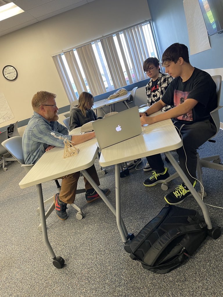 MFitzTeach's tweet photo. Happy bring your engineer to work day! Today two engineers came to #physebra and did #criticalfriends for #pumpkinchunkin launchers! Students are excited to start building on Friday! #iteachmath #algebra2 #ilovemyjob #teachersoftwitter https://t.co/ta8alG3gFl