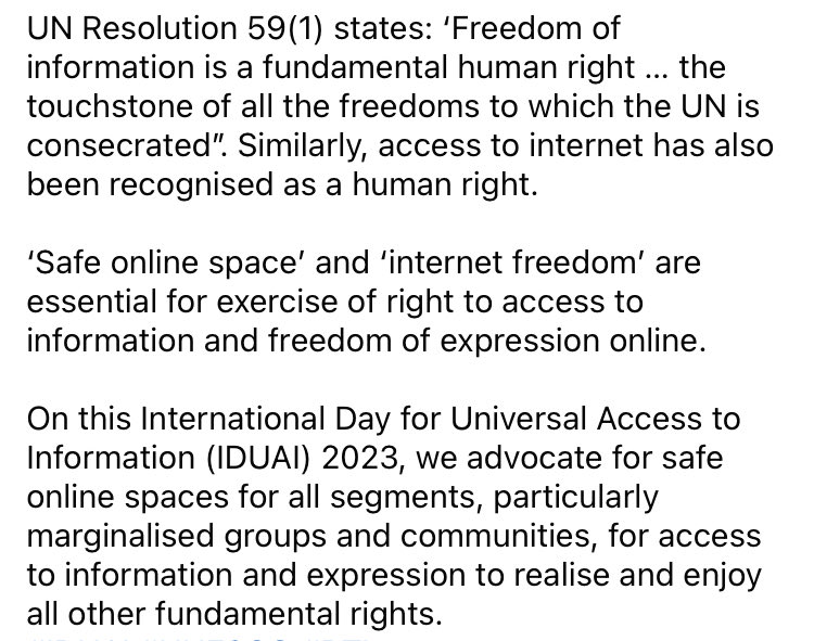 IRADAPK's tweet photo. On International Day for Universal Access to Information (#IDUAI). #RTI ⁦@UNESCO⁩ ⁦@RTICoalition⁩ https://t.co/doS38MP4wm