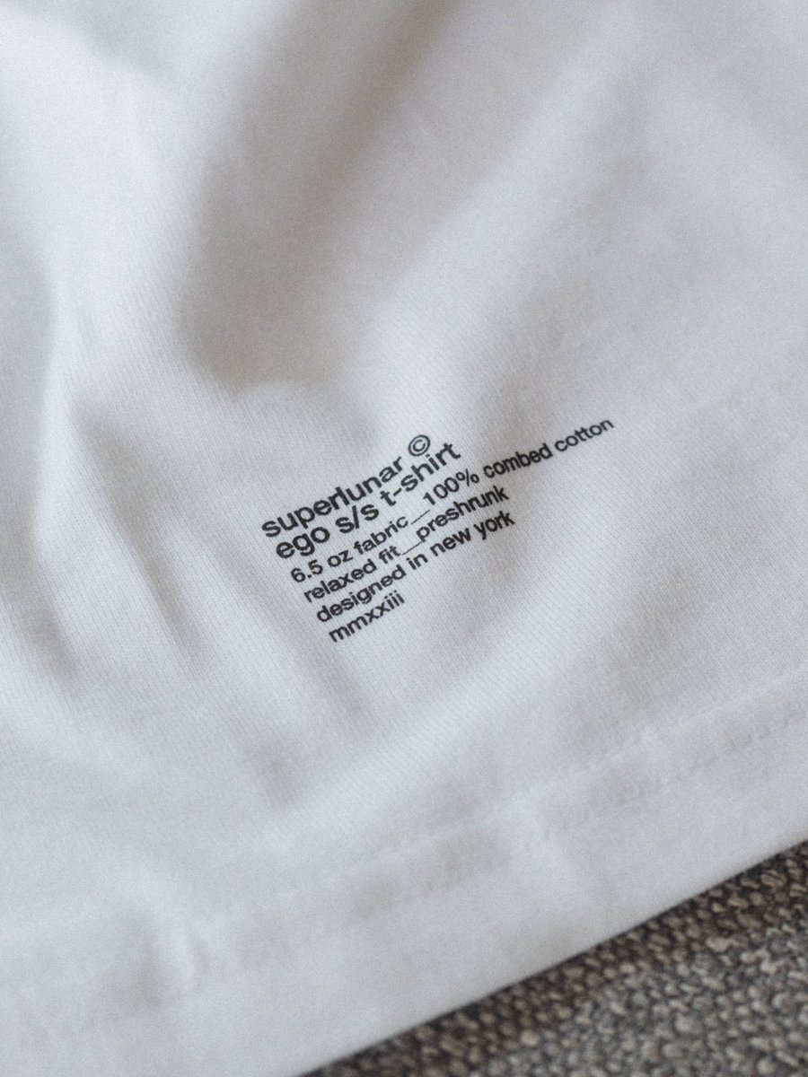 suprlunr's tweet photo. Available now at https://t.co/ILazmKN3de

The Ego tee features screen-printed front and back graphics on a 6.5 oz fabric 100% combed cotton garment.

Shop → https://t.co/f52yjRvxXa https://t.co/US7VbQ3sGA