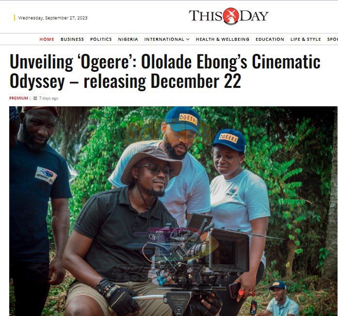 Hear what @thisdaynewspaper has to say as we unveil this exhilarating movie #ogeere. 

This is a game to serve you 🔥🔥🔥

#Ololadeebongpresents
#ogeerethemovie 
#ogeeretotheworld 
#Adamolaolatunji&amp;ololadeebongfilm
#speedfilmproductionsltd