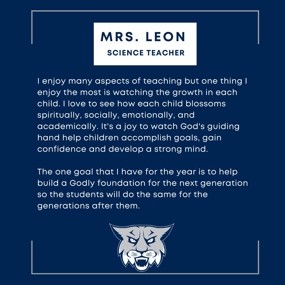 We're kicking off sharing our teacher's #deephope with Mrs. Leon. Mrs. Leon is a new teacher at WCA and also happens to be a WCA Graduate! #GoWCAWildcats! #tft #teachingfortransformation #wca #washingtonchristian #christianschool