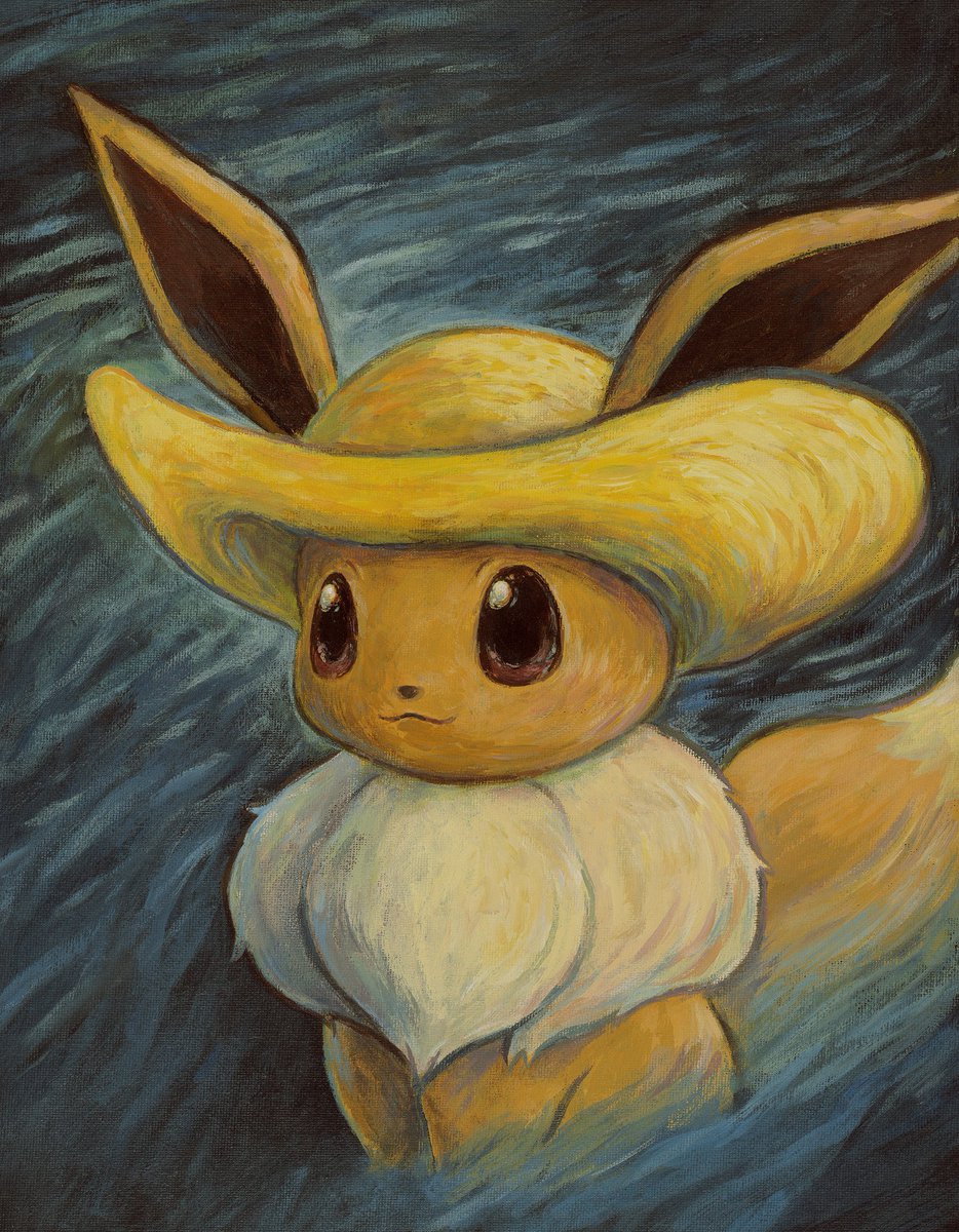 PokemonRestocks's tweet photo. Here's a look at more Van Gogh Pokemon pieces featuring Eevee, Snorlax, Munchlax, Sunflora and Smeargle! https://t.co/pvYmL5lMRD