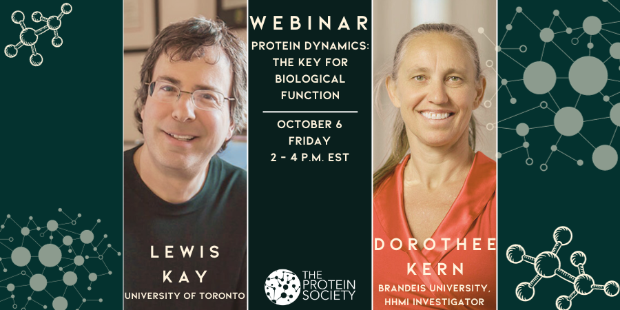 Webinar Alert: October 6, 2:00 PM EST Protein Dynamics - the Key for Biological Function, featuring Dr. Dorothee Kern and Dr. Lewis Kay. TPS webinars are always free. Register here: us06web.zoom.us/webinar/regist…