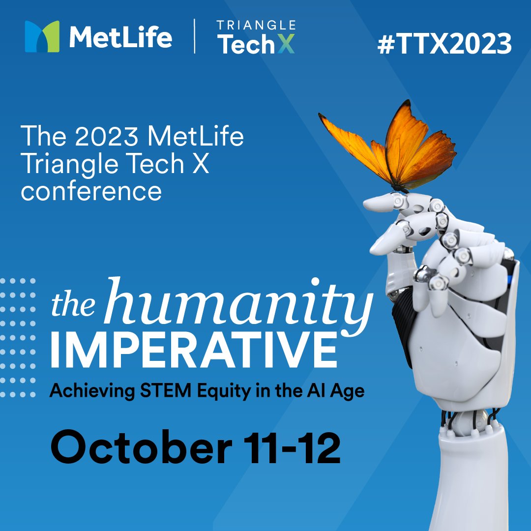 We are proud to partner with <a href="/MetLife/">MetLife</a> for their 5th annual conference #TTX2023. Join us virtually on Oct. 11 &amp; 12 as we rally up to eliminate bias in #STEM &amp; advocate for the growth of women in the field, especially in this age of AI. Register now at bit.ly/43NOzPP