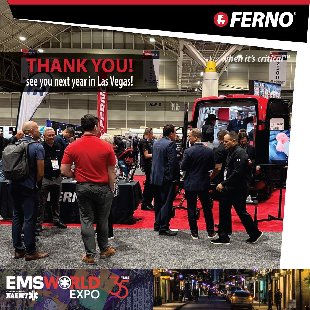 FERNOEMS's tweet photo. EMS World 2023. What a tremendous show! Thank you to each and every one of you that stopped by our booth. We can't wait to see you all in Las Vegas next year.
https://t.co/wLnZx0VYla
#Ferno #EMS #emsworldexpo2023 #NAEMT #WhenItsCritical #RedIsTheWay https://t.co/f5toWeRAVh