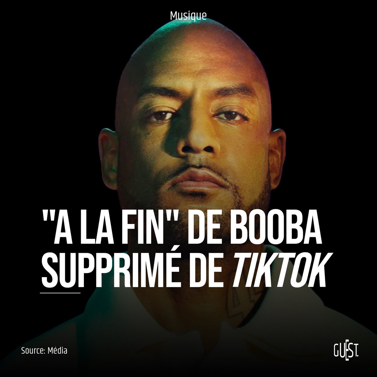 GUESTofficiel's tweet photo. Le son "A LA FIN" de Booba a été supprimé de la plateforme TikTok ❌

#GUEST #Booba #ALaFin https://t.co/kbE2PU7Gfi