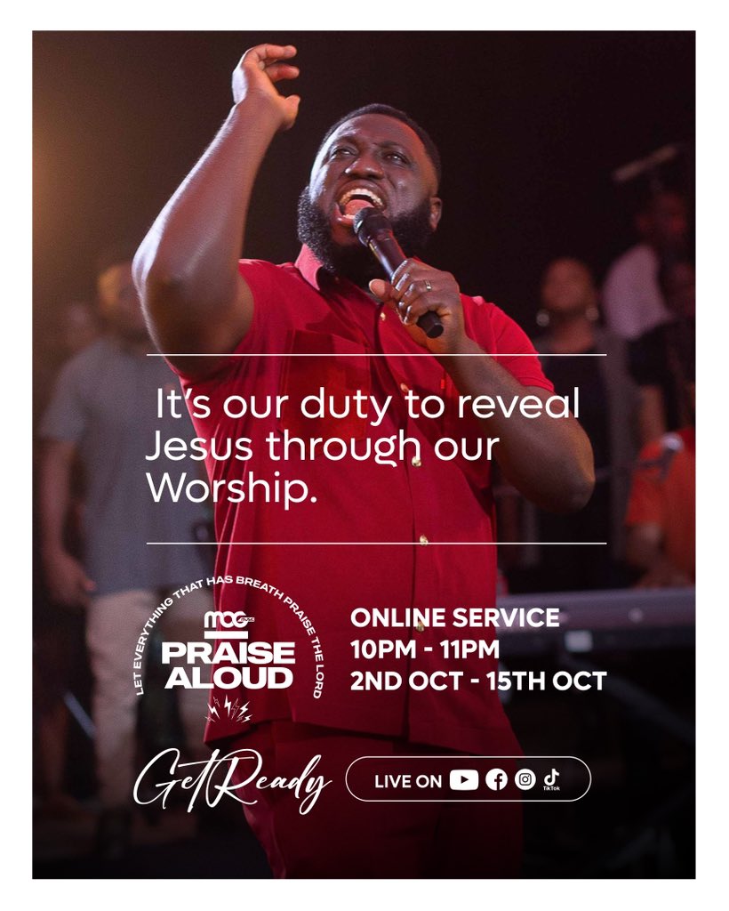 MOGmusic_'s tweet photo. We lift our hearts and voices in worship 
Praise Aloud promises to be an amazing time of worship from the 2nd of October to the 15th of October.  10pm to 11pm GMT
Subscribe to my YouTube channel (MOGmusic), like my Facebook page (MOGmusic), follow my IG page (MOGmusic) https://t.co/Yr9mKJoFku