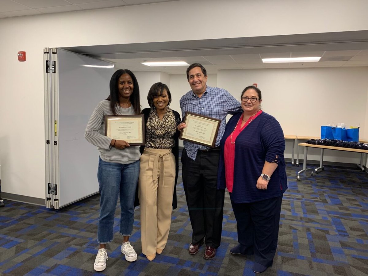Now for learner awards - Jen Lom, Sara Koumtouzoua, & Anna Kho honored for ambulatory teaching. Richard Pittman & Lorenzo DiFrancesco honored for inpatient teaching awards. Stacy Higgins & Terry Jacobson won the High Five Award for getting the highest possible evaluation scores!