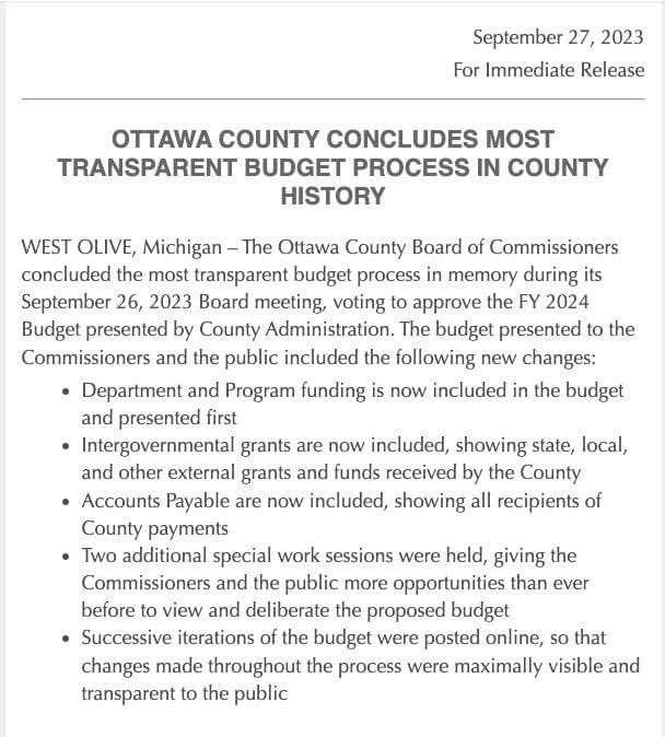 The Greatest Lie Ever Told! 
Where is the funding for the third epidemiologist? 
“In the Budget.”

When COMMISSIONERS aren’t sure 
what is in the budget and have to rely on 
John Gibb’s saying, “That’s my understanding,” 

THAT IS NOT A TRANSPARENT BUDGET!