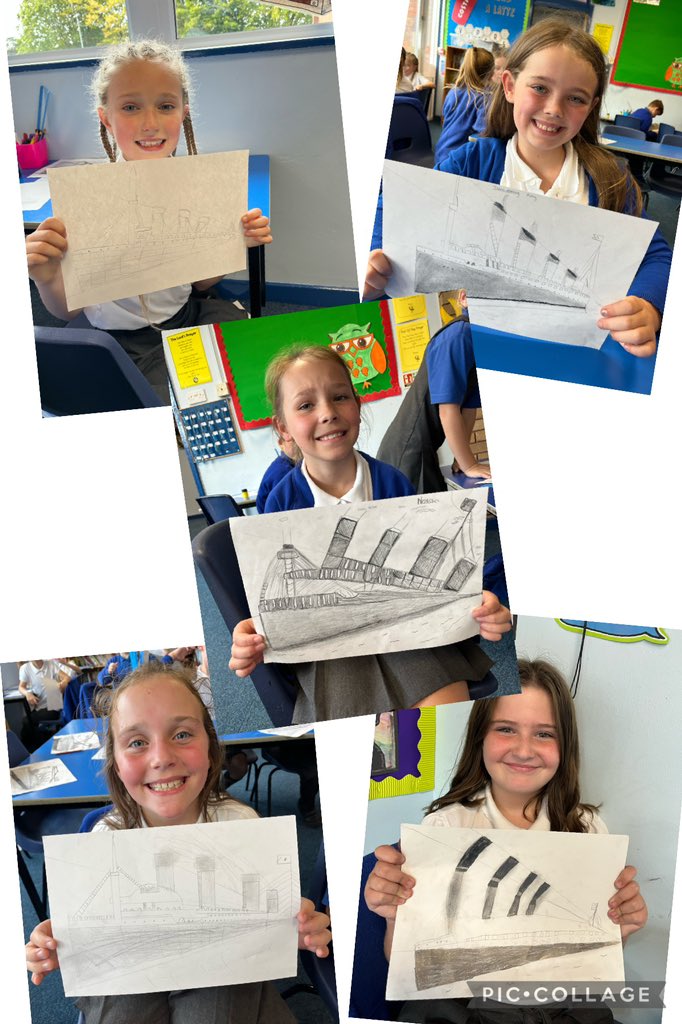 StJohns_Eagle's tweet image. Take a look at 5JC’s finished Titanic artwork! Mrs Carpenter LOVES them! #welldoneteam ✏️❤️