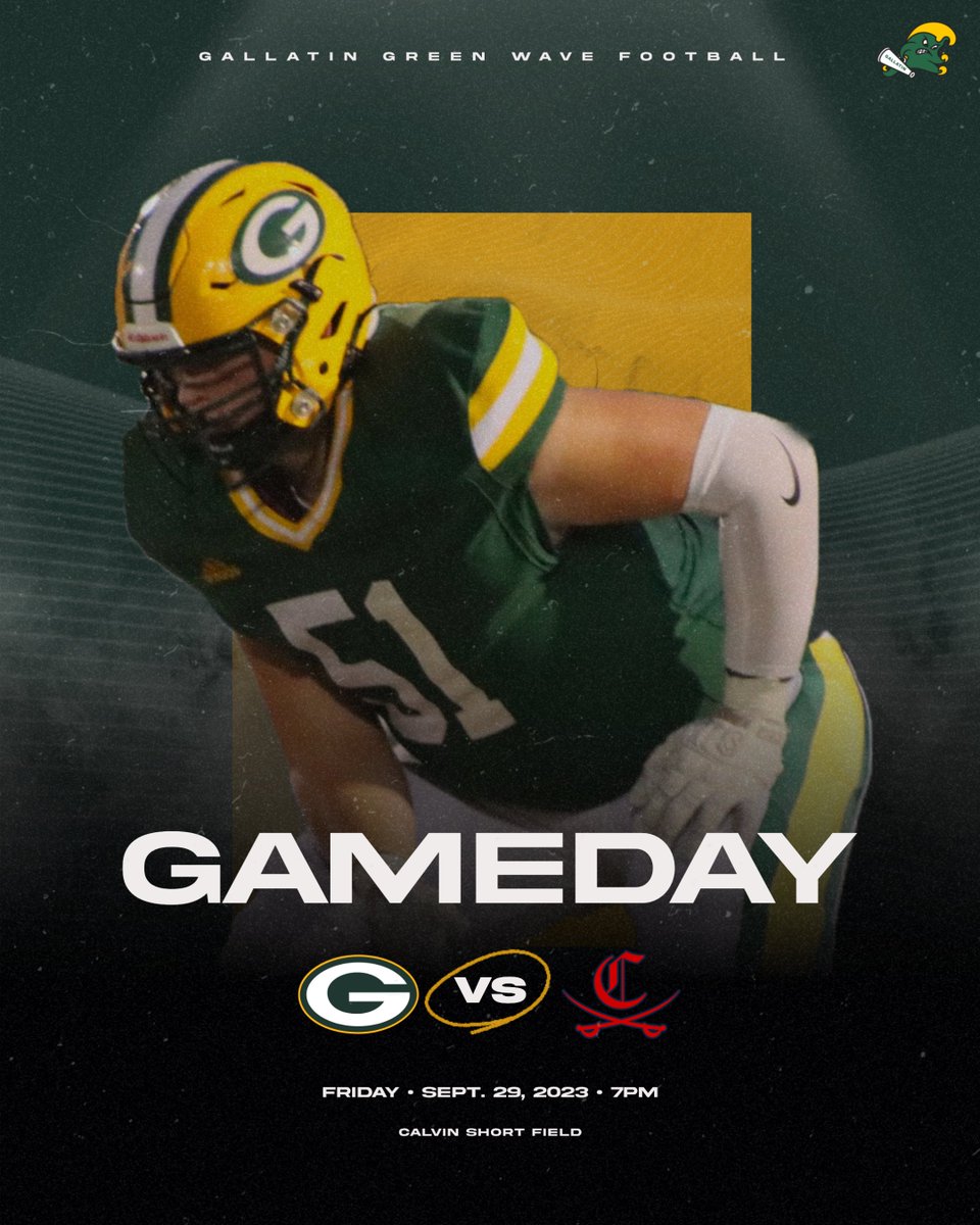 GHSWaveFootball's tweet photo. It's #GameDay 
🏈 - Gallatin vs Cookeville
⏰ - 7:00pm 
📻 - https://t.co/clzELazyLR

#GWP https://t.co/KB5jgmVTEd