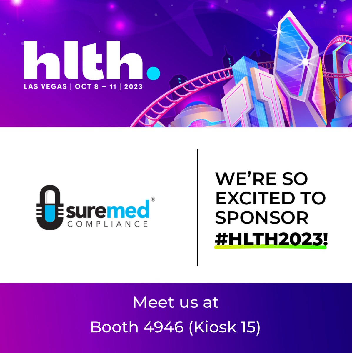 SureMedComp's tweet photo. We’re thrilled to announce that we’ve been selected as one of the companies to represent the NIH at the upcoming @HLTHEVENT Conference in Las Vegas. If you’re attending the event, come by Booth 4946 (Kiosk 15) to learn more about Perspectives in Care!

#hlth2023 #painmanagement https://t.co/YSYLpjxKWa