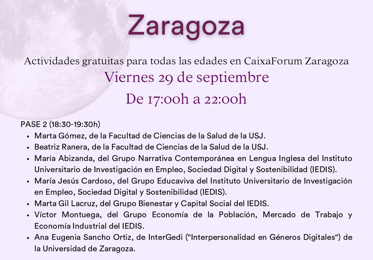 ⚠️ @IntergediUZ dissemination alert ⚠️

This Friday (September 29) in Zaragoza, I will be sharing all the details of our #SciDis project at the Speed Dating event of #CaixaForumNocheInvestigación #EuropeanResearchersNight 🔍🖥️🗣️

@CaixaForum @Iedis_unizar @NocheResearcher