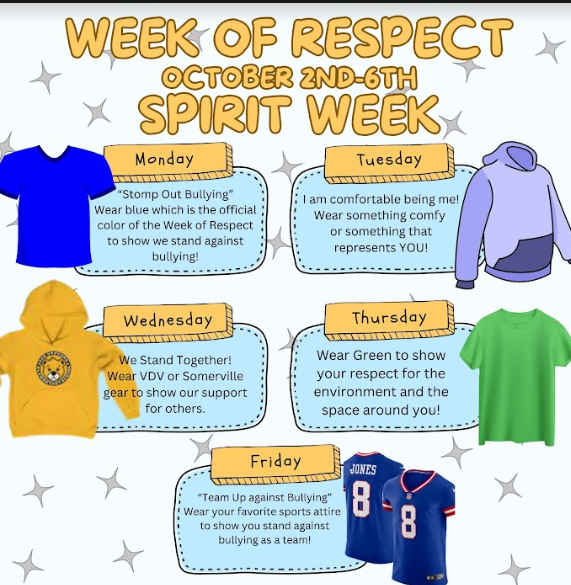 Excitement is building at VDV as we gear up for our Week of Respect! Our 4th graders are ready to show their school spirit and creativity through fun themes and activities. Stay tuned for some amazing school pride moments! 🎉🌟