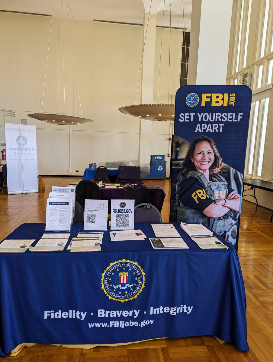 Attention @UAlbany students! We're at the Government and Non-Profit Job & #Internship Fair in the ballroom until 3PM today. Stop by and chat with us about starting a #career with the #FBI!