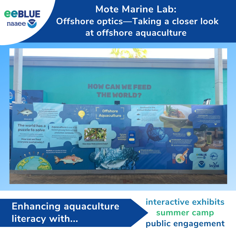 NOAAeducation's tweet photo. Celebrate #AquacultureWeek with us by learning more about #eeBLUE #AquacultureLiteracy grantees at Mote Aquarium and their interactive exhibit on offshore aquaculture: https://t.co/zcyFclNCNf
@thenaaee @MoteMarineLab @FloridaSeaGrant https://t.co/fe5Jg2h4wv