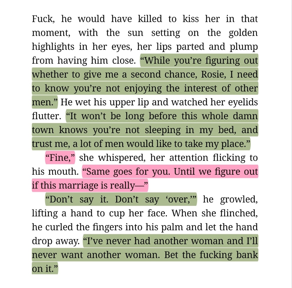 ayasreadss's tweet photo. “I’ve never had another woman and I’ll never want another woman. Bet the fucking bank on it.” 😩✨

Second chance romance will always serve the jealousy and angst trope 🤭 https://t.co/g2OCxnkA1R