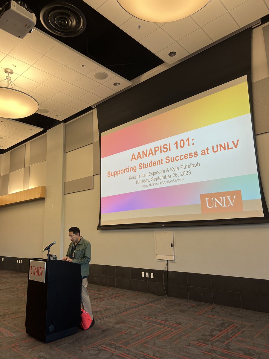 UNLV_MSISC's tweet image. Thank you 🙏🏽 for lunching and learning all about MSIs broadly and AANAPISIs specifically with us yesterday!

The National #AANAPISIWeek festivities continue with tonight’s din din 🥘 celebration at 5:30pm in the @unlv Student Union

@UNLVTheCenter 
@UNLV_MSISC