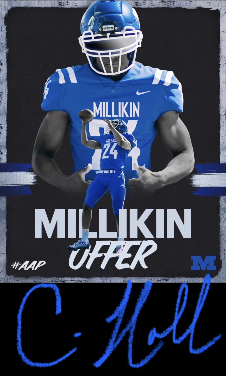 GaryRobinson_12's tweet photo. After a great conversation with 
@MillikinHFC. I am blessed to receive my first offer to @MU_BigBlueFB💙 https://t.co/ICyZNHsrzd