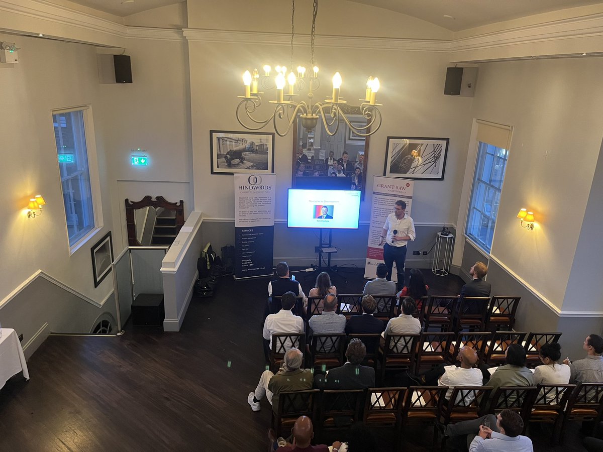 GrantSaw's tweet photo. David Nicholls, Barrister at @Landmark_LC, is first up at tonight’s developer event - in association with @HindwoodsLtd - discussing easements and restrictive covenants in development #event #networking #easements #restrictivecovenants https://t.co/TwRtFEzG54