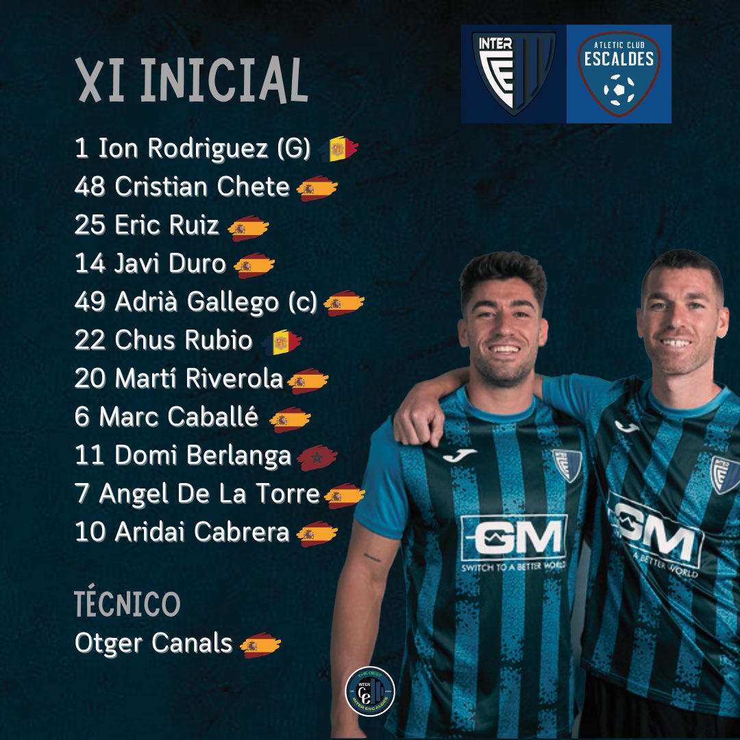 TBInterEscaldes's tweet photo. Estamos escalados para a Supercopa de Andorra.
Muitas surpresas no time titular… https://t.co/ymry4MmyWM