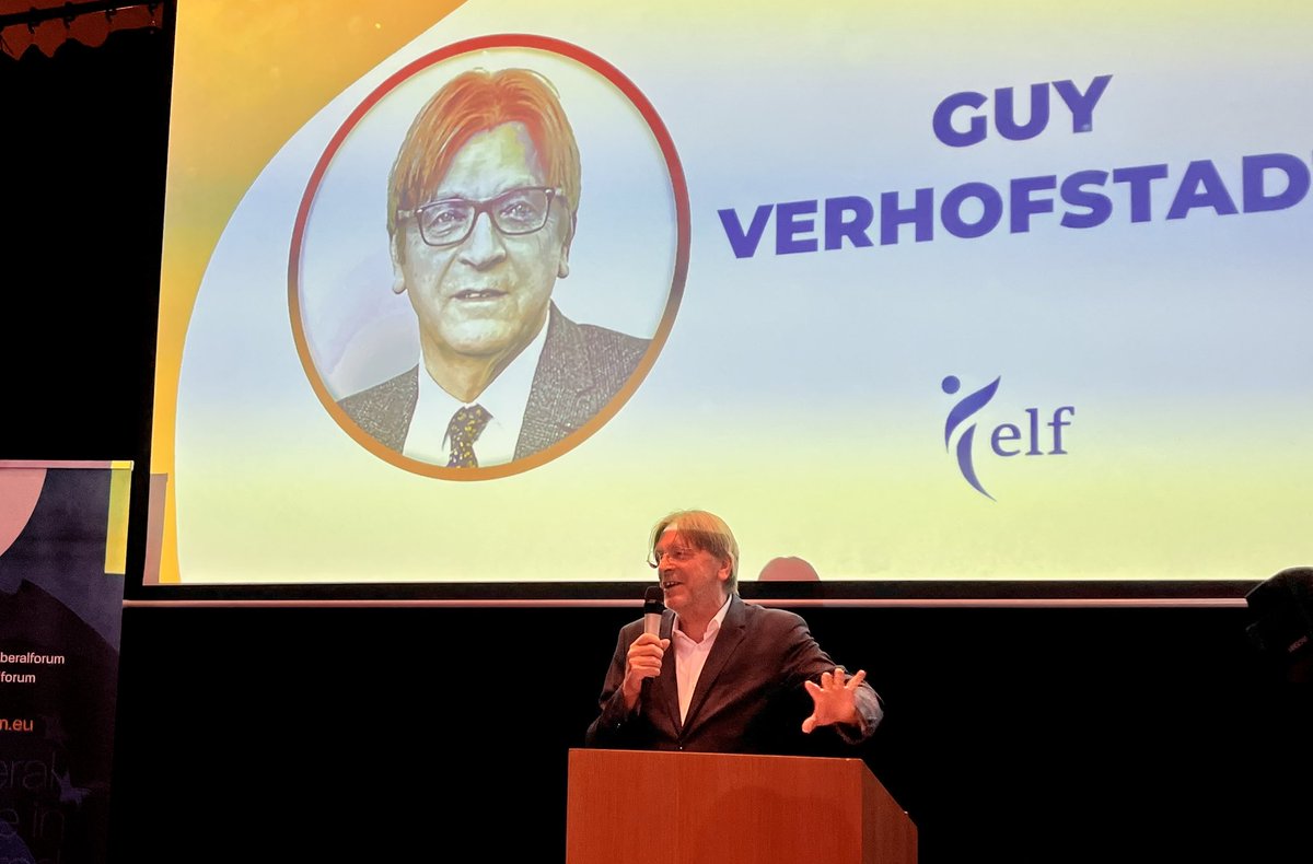 ALDEParty's tweet photo. 🎉🇪🇺 Congratulations @guyverhofstadt
#ALDEParty Co-Presidents @timmydooley and @ilhankyuchyuk present the @EurLiberalForum Lifetime Achievement Award with @katka_cseh and distinguished speakers
#LiberalAwards #ELF15 https://t.co/tnEVw92vIP