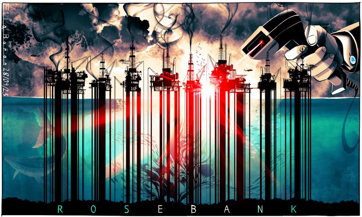 Ella Baron on the UK’s decision to go ahead with the #Rosebank oil field #NetZero #ClimateCrisis #FossilFuels #NorthSeaOil #Sunackered - political cartoon gallery in London original-political-cartoon.com