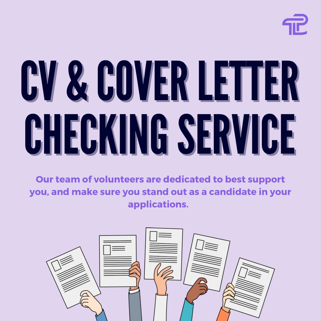 It's finally here! We are excited to the launch our new CV & Cover Letter Checking Service brought to you by the amazing team of volunteers here at TLP.📣💜

Sign up via the link in bio 

#cv #coverletter #careers #howto #applications #apply