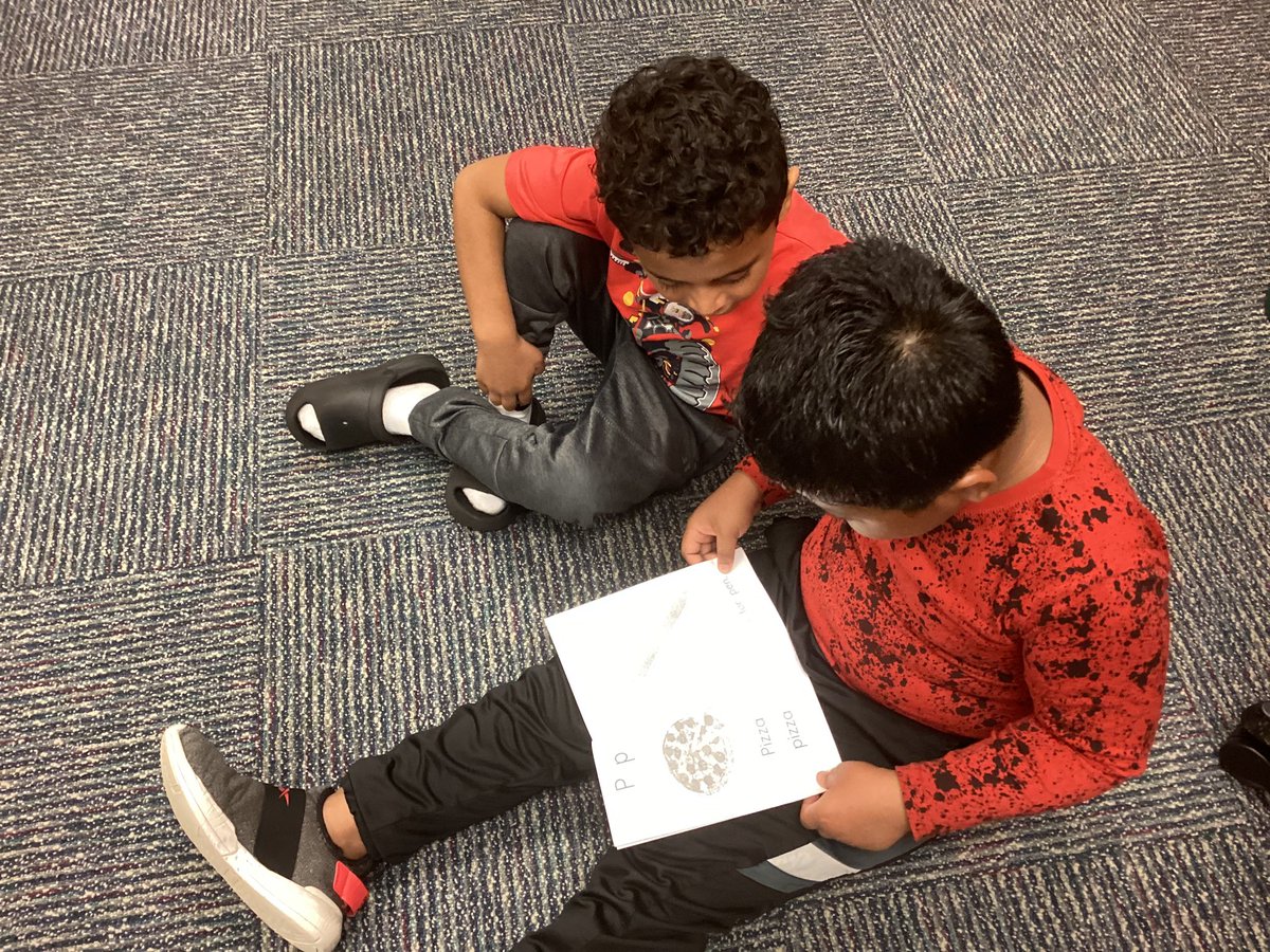 Today we worked on speaking and listening while practicing the letter p sound with partner reading!