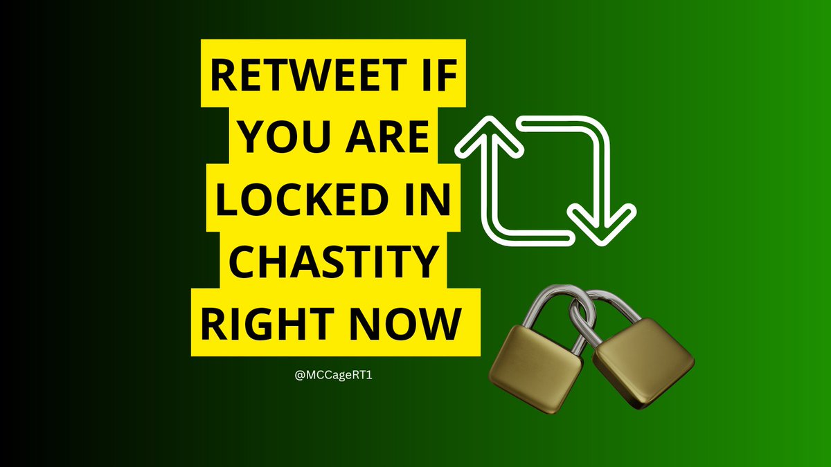 MCCageRT1's tweet photo. If you're 🔒 then you know what you should do 🔄 #gaychastity #cagecheck #chastitycage #teamlocked #cagedlegion #chastity #malechastity #malecage https://t.co/Hm60Soje8a
