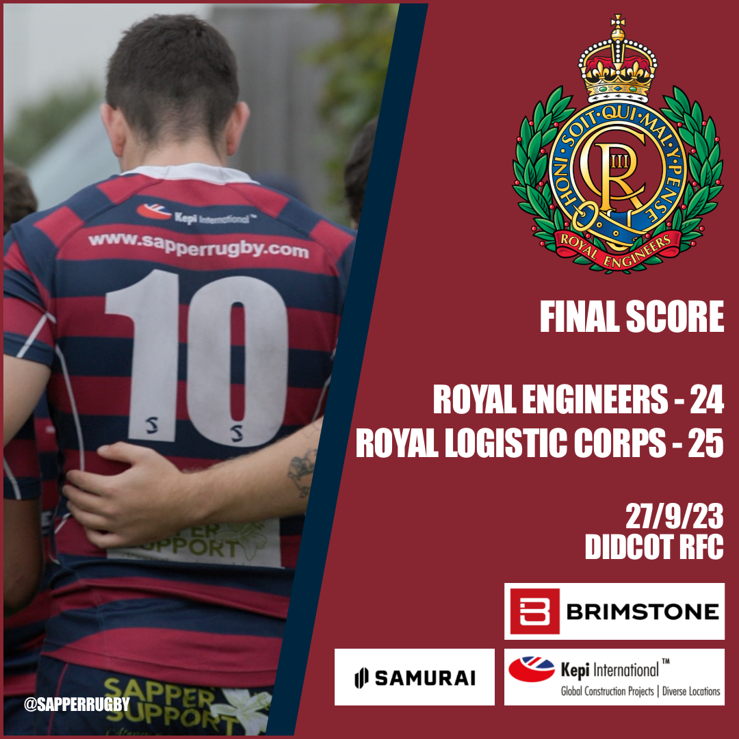 sapperrugby (@sapperrugby) on Twitter photo A close finish in today's first <a href="/armyrugbyunion/">Army Rugby Union</a> Corps League 1 fixture away to <a href="/RLCRugbyUnion/">RLC Rugby Union</a> . The hosts taking the victory, 25-24 in Didcot. A close finish in today's first <a href="/armyrugbyunion/">Army Rugby Union</a> Corps League 1 fixture away to <a href="/RLCRugbyUnion/">RLC Rugby Union</a> . The hosts taking the victory, 25-24 in Didcot.