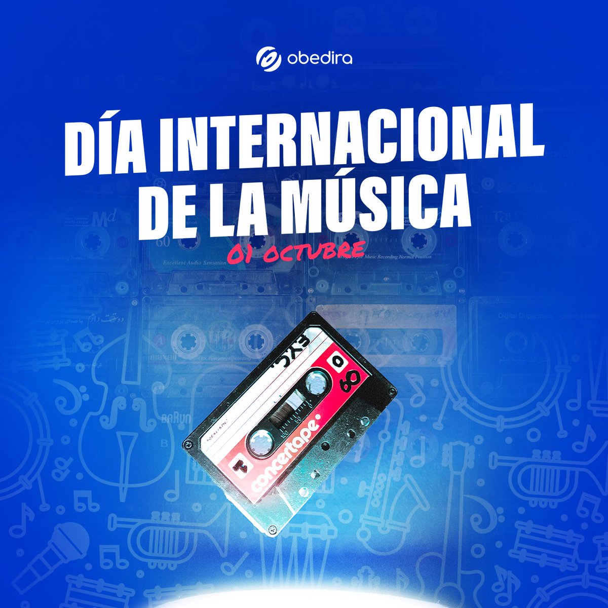 obedira's tweet photo. Amamos escuchar canciones, ¿verdad? ✨ Por eso venimos hoy a recordarte que es el: Dia internacional de la música🎶

😉 Nosotros siempre te acompañamos con la mejor música. Escuchanos por la 102.1 FM.

🔗 https://t.co/6OcvKgaMgu https://t.co/nUtXsC0DaX