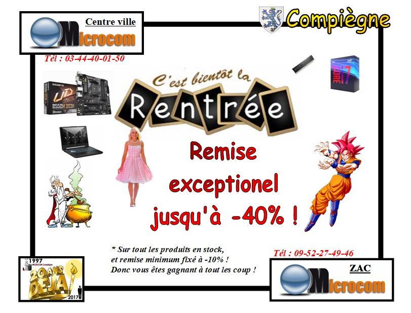 microcom60's tweet image. ✅ Remise exceptionnel, pendant tout septembre !
✅ Remise sur tout le stock des boutiques de -10%
✅ D’autre remise allant jusqu’à -40% !
✅ Des composants, mémoire, SSD, carte 3D
✅ Des ordinateur Portable, GAMER,…