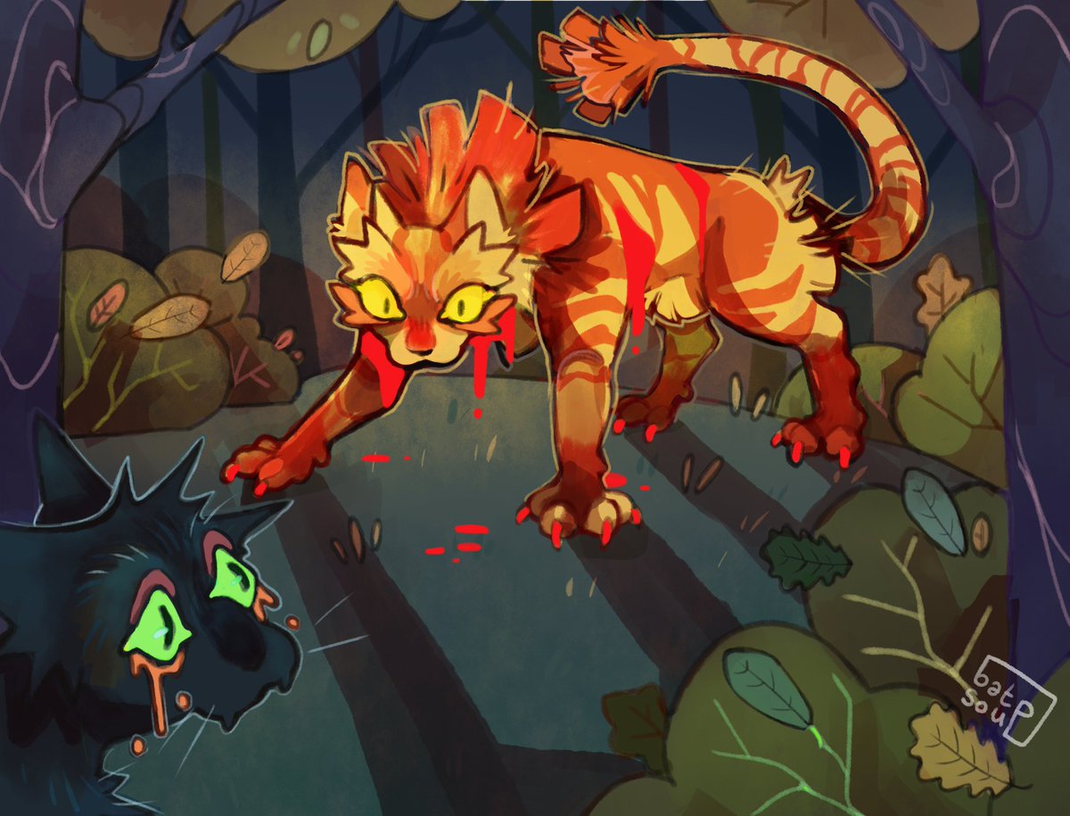 batsoupart's tweet photo. Is she scared of her own brother? #warriorcats #hollyleaf #lionblaze https://t.co/NDEb5aNgcj