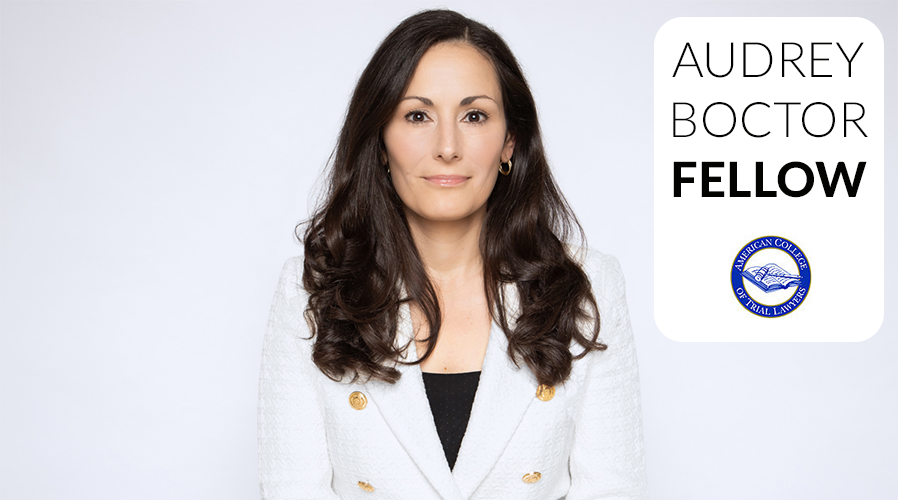 Audrey Boctor intronisée Fellow du American College of Trial Lawyers lors d'une cérémonie qui s'est tenue à San Diego, le 23 septembre 2023. / Audrey Boctor inducted as Fellow of the American College of Trial Lawyers at a ceremony held in San Diego, on September 23, 2023. #IMKLLP
