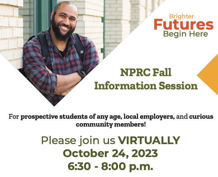 NPRCofficial's tweet photo. Join NPRC for a virtual Information Session on October 24 and get to know our student services team and faculty!

Sign up for the event by using the attached link! 📚💻

https://t.co/GLNANwaGiz

#BrighterFuturesBeginHere #NPRC #InfoSession https://t.co/CnPQhC2ao5