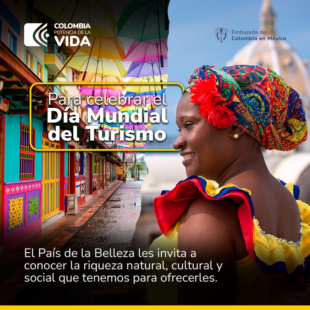 Colombia, el País de la Belleza, destaca por su valor social, cultural, histórico y ecológico. En el #DiaMundialDelTurismo2023 reflexionamos sobre los beneficios de esta actividad para comunidades, economías y el enriquecimiento personal al conocer nuevas personas y lugares.