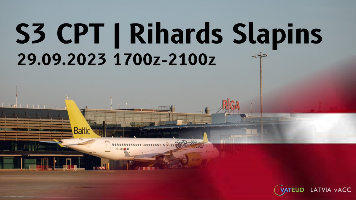 It's time for anotehr S3 CPT finally! Join us this Friday the 29th to support Rihards earn his S3 rating. We are waiting for you at EVRA, see you there!