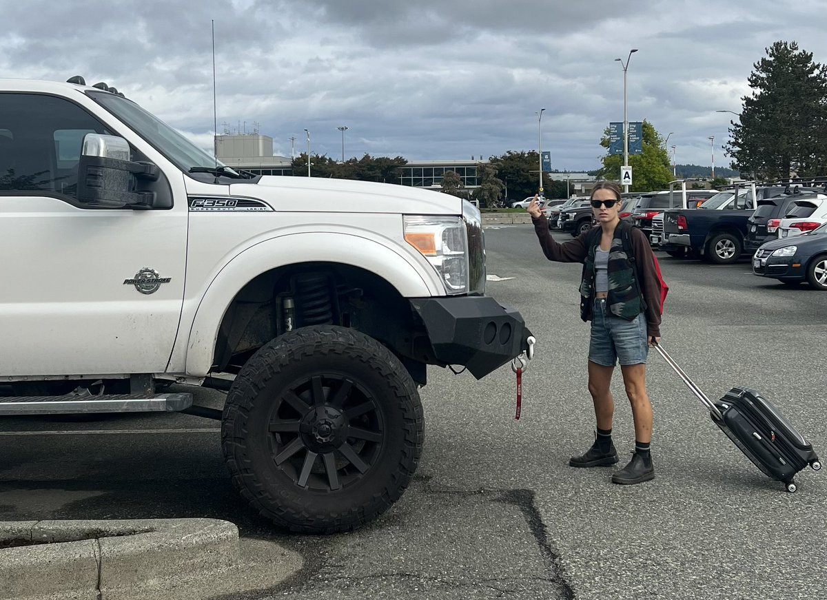 Spotted this atrocity at the airport. #VisionZero #CarsruinCities #yyj @Wankpanzer