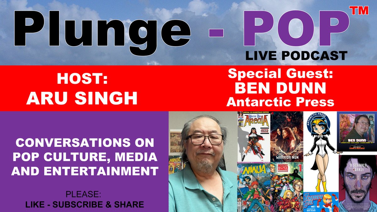 zeomonkey's tweet photo. We just got the legend, Ben Dunn, founder of @AntarcticPress #sentaistudios for our Plunge -POP show on 15th October NZT.
Thats 14th for the Northern Hemisphere.
LIKE, SHARE and SUBSCRIBE https://t.co/045NhRfVcd
Help us reach our goal of 500 subscribers by Christmas 2023! https://t.co/7cqI4uiAeE