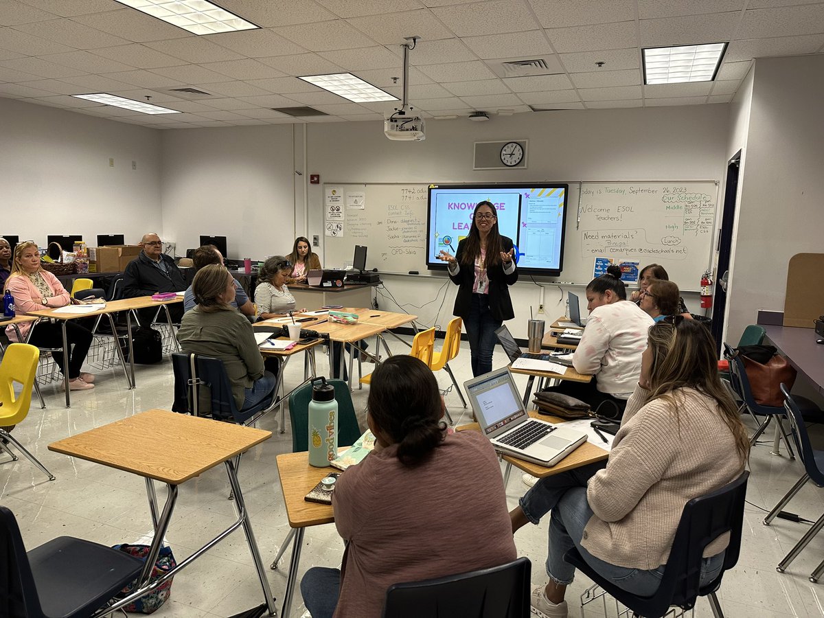 Cecilia C Monteagudo (@ccmonteagudo) on Twitter photo Two days of successful professional learning. <a href="/MDCPSBilingual/">MDCPS Bilingual Dept</a> secondary ESOL teachers are excited about using new supplemental instructional materials to teach newly arrived ELLs. <a href="/MDCPSAcademics/">Div of Academics</a> <a href="/LDIAZ_CAO/">Lourdes Diaz</a> #YourBestChoiceMDCPS Two days of successful professional learning. <a href="/MDCPSBilingual/">MDCPS Bilingual Dept</a> secondary ESOL teachers are excited about using new supplemental instructional materials to teach newly arrived ELLs. <a href="/MDCPSAcademics/">Div of Academics</a> <a href="/LDIAZ_CAO/">Lourdes Diaz</a> #YourBestChoiceMDCPS