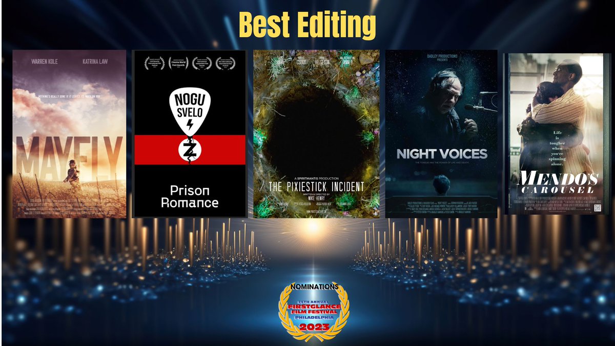 Our final 26th Annual <a href="/FirstGlanceFilm/">FirstGlance Film Festivals- Checkmark since 2019</a> Festivals #Philly nominations
Best Cinematography
Best Special Effects
Best Editing
Best Sound Design
Check them all out at FirstGlance Philly Oct 5-8
Tickets here- 
bit.ly/FGPA26ticketli…
#SupportIndieFilm #filmmaking #FGPA26