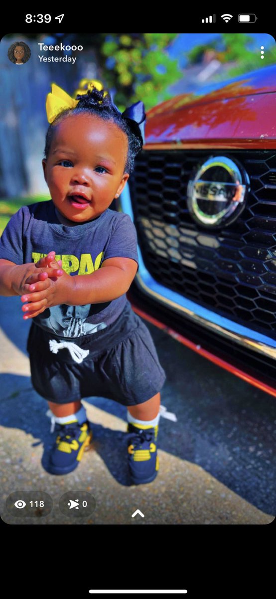 teeekoooo's tweet image. Our girl growing up 🥹🖤💛🔒🫶🏾 @MartyJr_45  #Theprincess