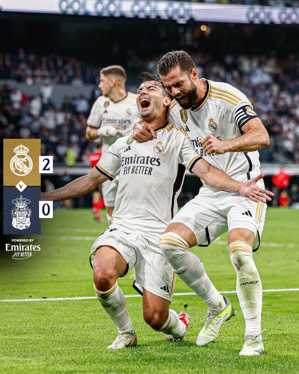 realmadriden's tweet photo. 🏁 FT: @realmadriden 2-0 @UDLP_english
⚽ @Brahim 45'+3', @JoseluMato9 54'
#RealMadridLasPalmas | #Emirates https://t.co/uHsTzWLelI