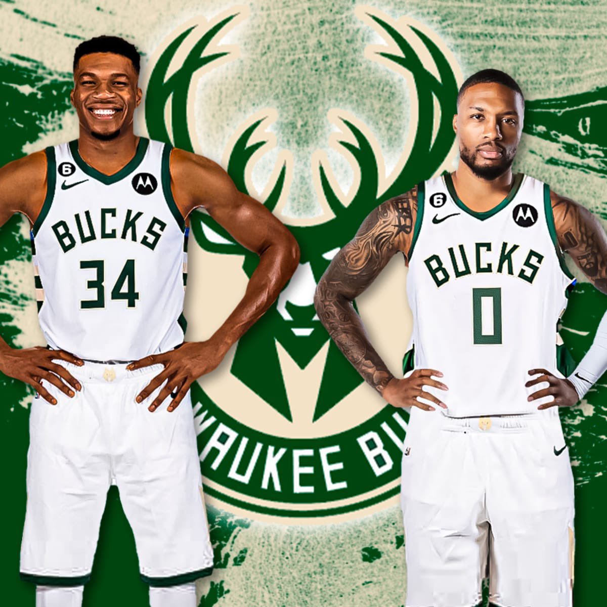 IKE_Bucks's tweet photo. Welcome to Milwaukee Dame! Bucks trade for Damian Lillard!🦌 https://t.co/n2nAoun39F