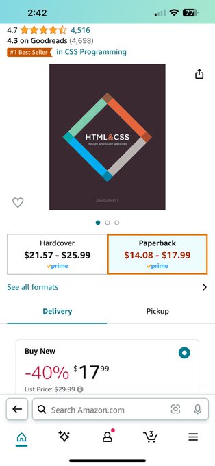It would be nice if someone spoiled me $19.25 for this book so I can learn html     ☺️ 👉🏼👈🏼  Cashapp:<a href="/tag/myxanniversary"class="tags"><span>#myxanniversary</span></a>