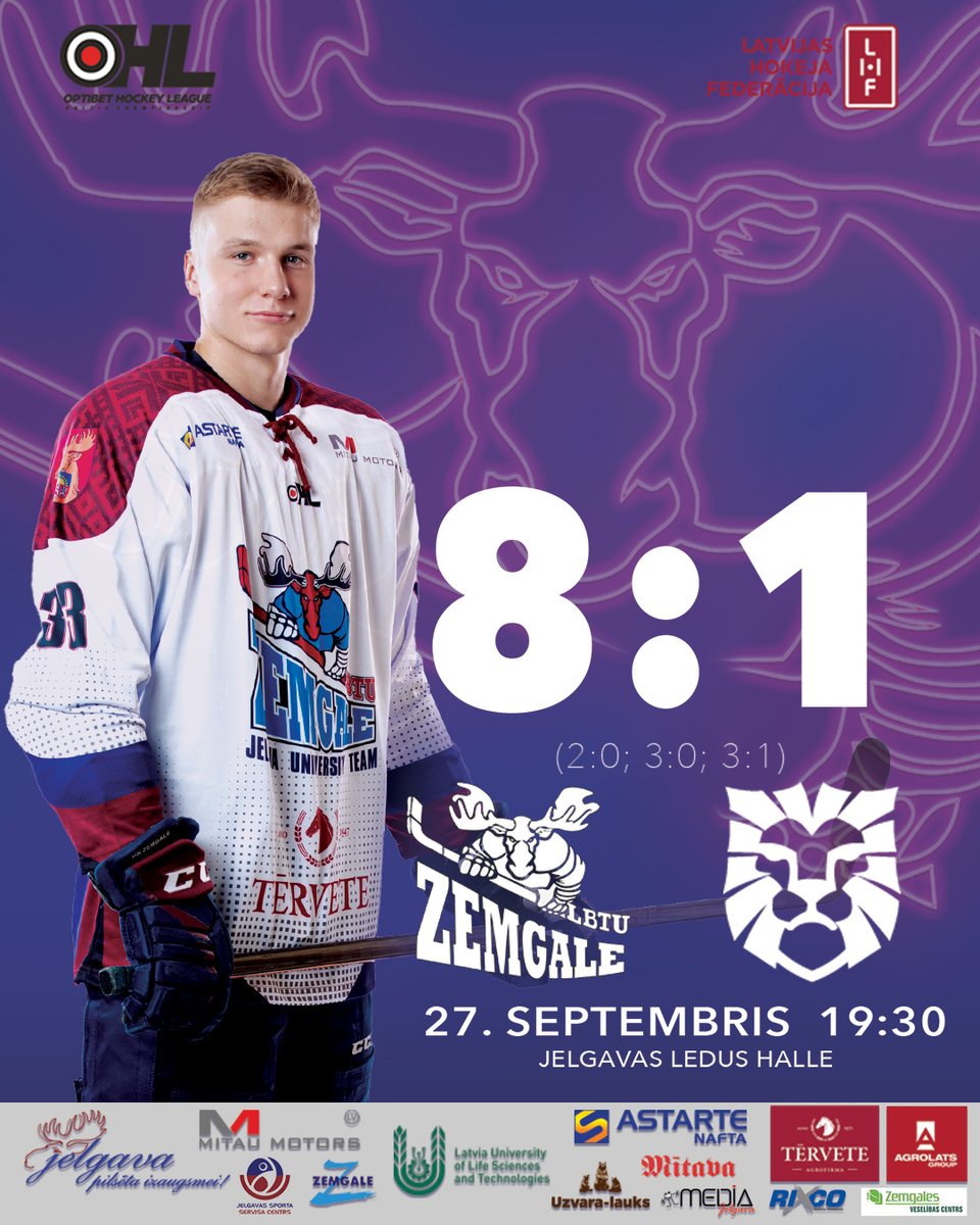 hkzemgale's tweet photo. Savās mājās panākam pārliecinošu uzvaru. Paldies @hsrigahockey par pretošanos līdz spēles beigām. Kārlis Bucenieks kļūst par rezultatīvāko spēlētāju ar 3 rezultatīvām piespēlēm. Astoņi no jelgavniekiem guva pa vieniem vārtiem
#optibethokejaliga #hkzemgale #hsriga #hokejs https://t.co/KYkVJ9TaBL