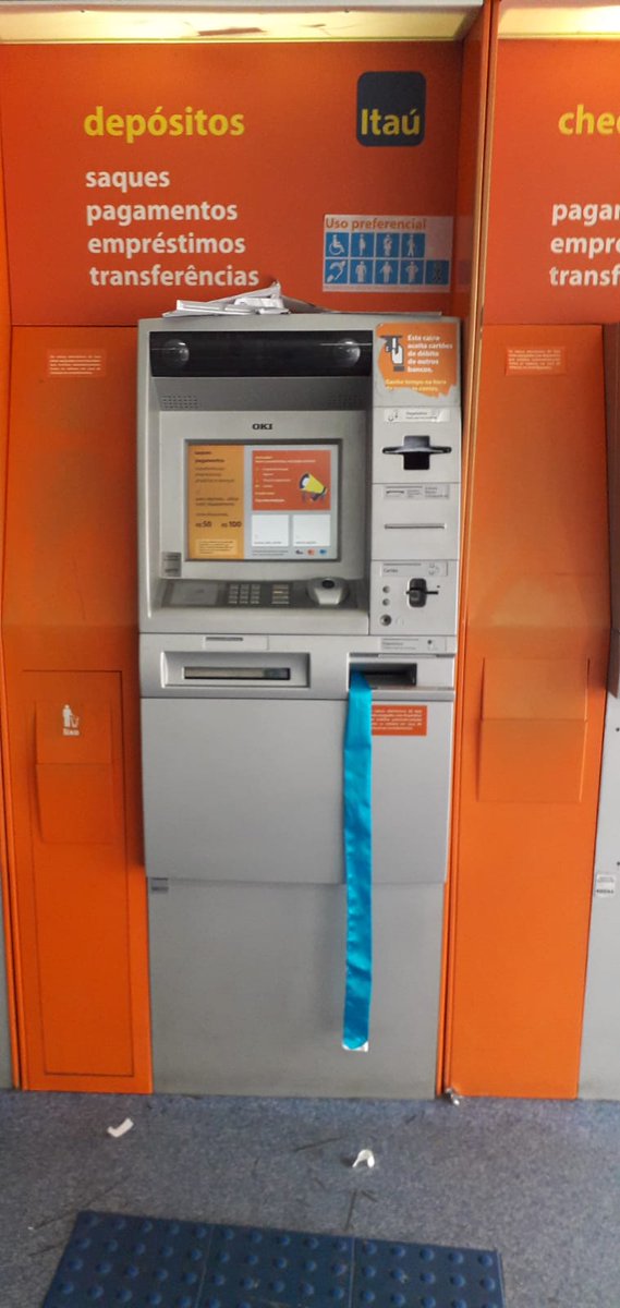 Em atividade por mais segurança, dirigentes flagraram uma situação que reforça o intuito da campanha. Um caixa eletrônico passou por uma tentativa de violação, chamada “pescaria”, na qual criminosos usam de instrumentos para tentar pescar envelopes com depósitos em dinheiro.