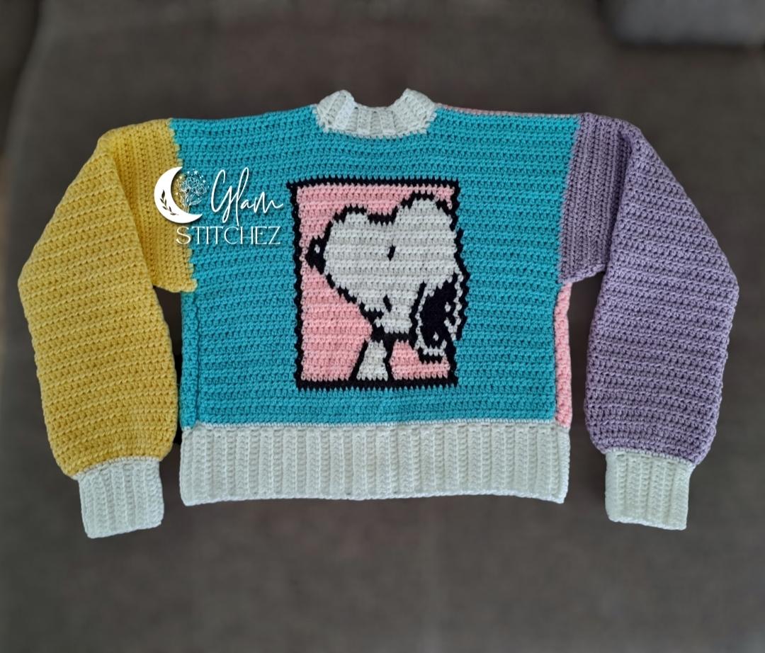 GlamStitchez's tweet photo. Oficialmente terminé mi cardigan de Snoopy 
Patrón del graph: crochetbybev 

#snoopy #snoopydog #snoopylover #peanuts #peanutsgang  #crochet #crocheting #crocheter #crocheters #cardigan #crochetcardigan #tejidoamano #tejido #tejidos #hechoamano #handmade  #crochetgraph https://t.co/OnbsuMNjDt